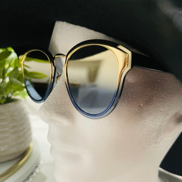 Christian Dior Nightfall Gold Blue Sunglasses 🕶 - Picture 3 of 7
